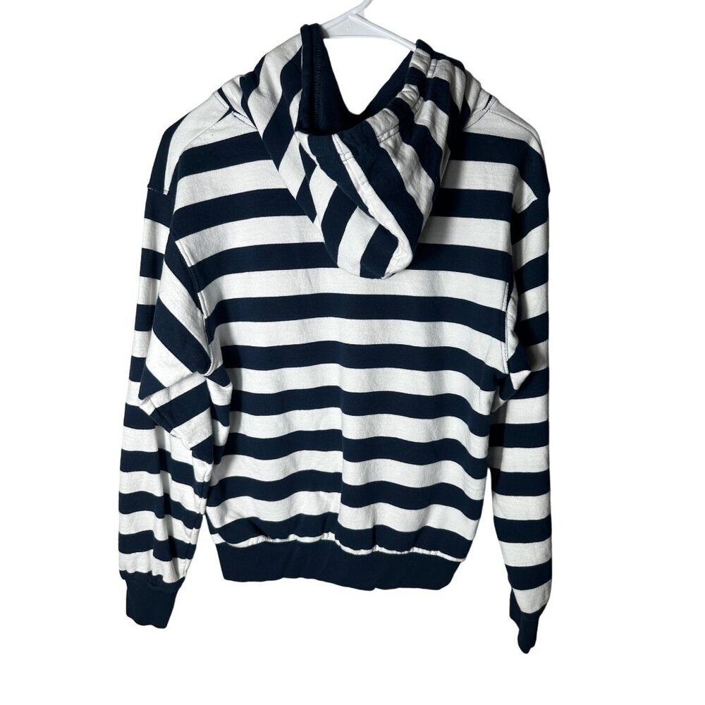 Venice Collections Venezia Italia Navy Blue & White Striped Hooded Sweater - Picture 2 of 6
